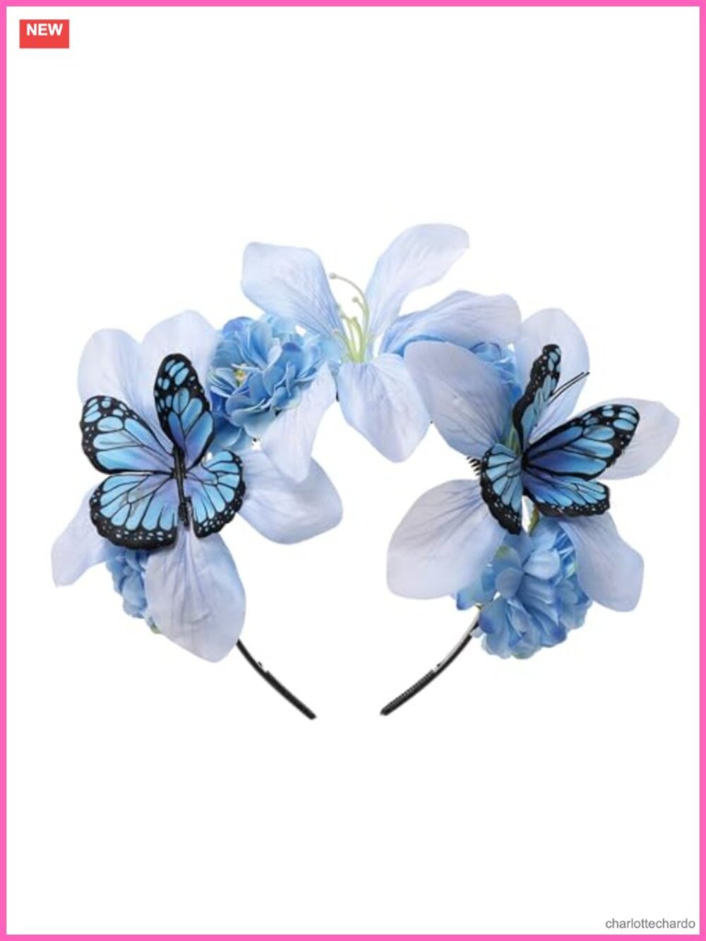 Flower Butterfly Fascinator Headband Women Tea Party Hat